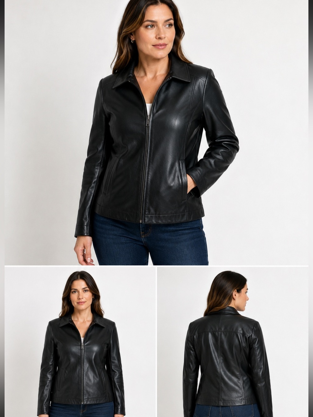 Adler collection genuine leather jacket size L street wear grange pank mob wife